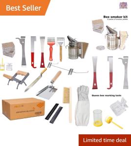 Beekeeping Tool Set: Smoker, Gloves, Queen Cage