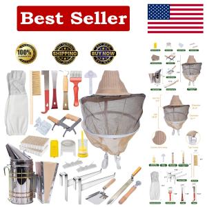 22-Piece Beekeeping Starter Kit with Veil