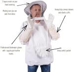 Beekeeping Protective Jacket, Hat, Gloves Set - XL