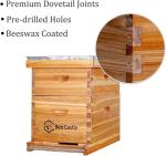 8 Frame Langstroth Bee Hive with Beeswax Finish