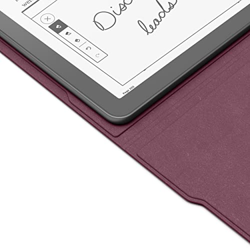 Kindle Scribe Leather Folio Cover - Burgundy VIP