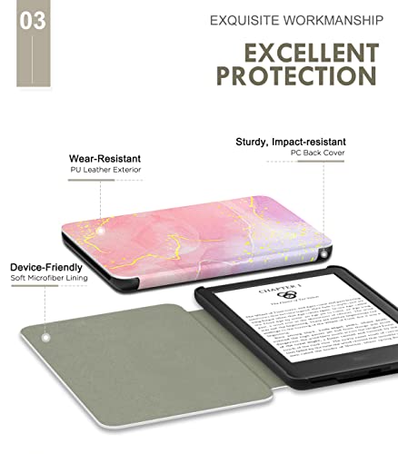 Flowing Purple/Pink MoKo Case for Kindle 2022