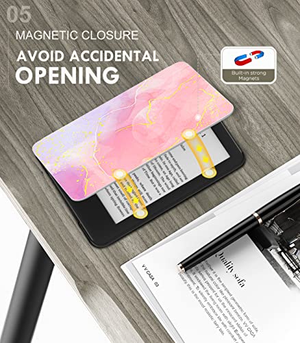 Flowing Purple/Pink MoKo Case for Kindle 2022