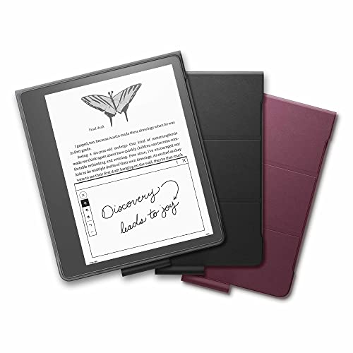 Kindle Scribe Leather Folio Cover - Burgundy VIP