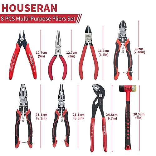 HOUSERAN 8-Piece Tool Set for DIY & Home