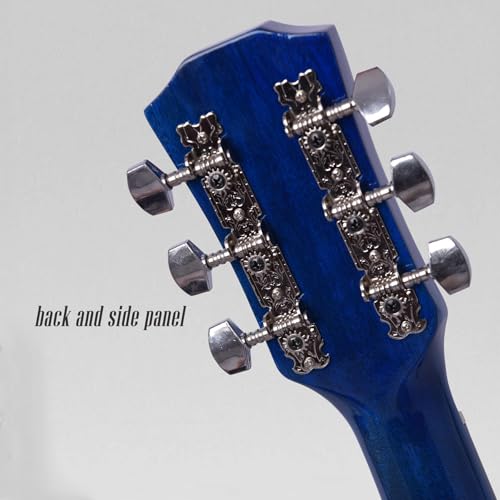 Rosefinch 38" Basswood Folk Guitar Starter Set (Blue)