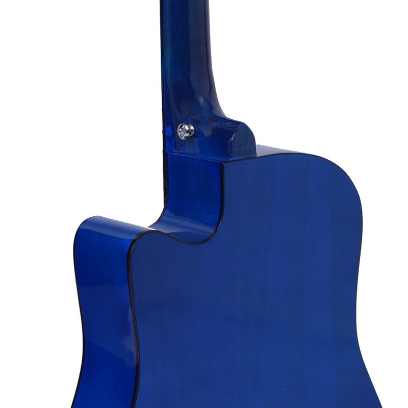 Rosefinch 38" Basswood Folk Guitar Starter Set (Blue)
