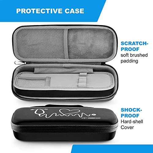 Black Stethoscope Case with Supplies and Multiple Compartments