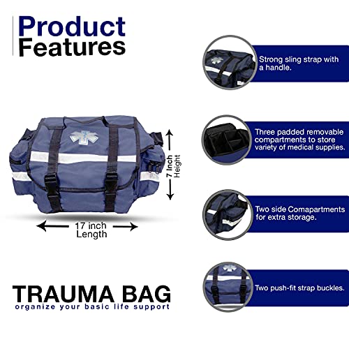 Primacare First Responder Bag for Trauma Kit Blue