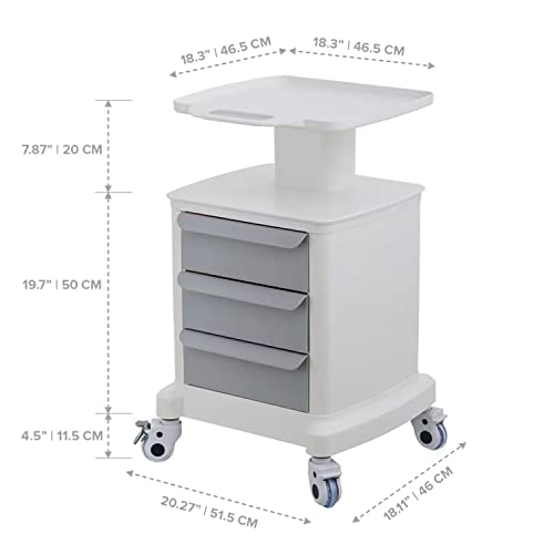 VIP Professional 3-Drawer Utility Cart on Wheels