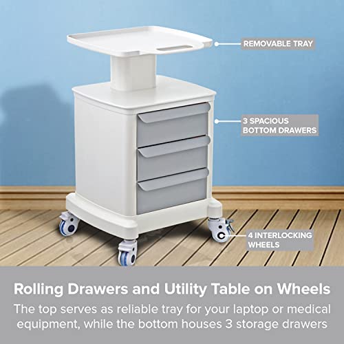 VIP Professional 3-Drawer Utility Cart on Wheels