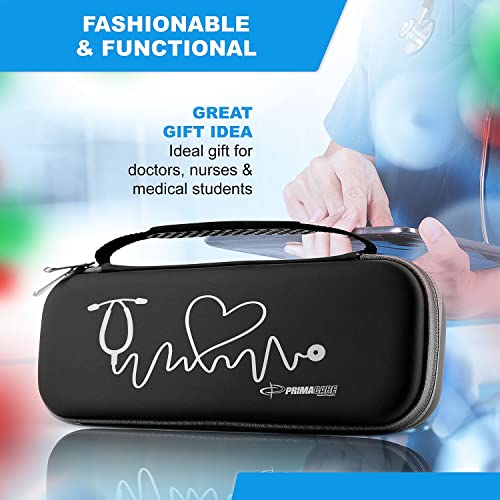 Black Stethoscope Case with Supplies and Multiple Compartments