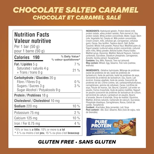 Pure Protein Bars - Chocolate Salted Caramel Flavor (6-Pack)