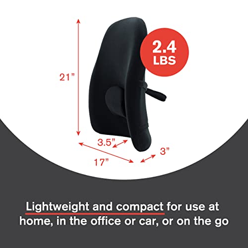 Portable Lowback Backrest Support with Lumbar Pillow