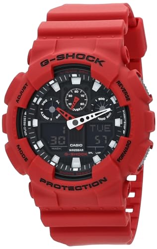 Casio G-Shock Men's X-Large Red Watch - GA100B-4A