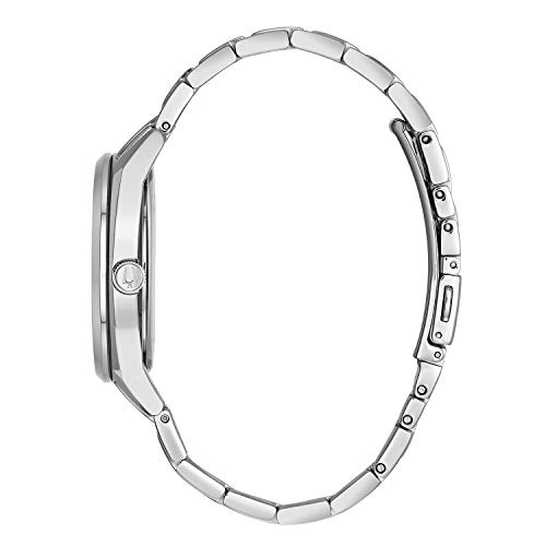 Bulova Men's Stainless Steel Day Date Quartz Watch