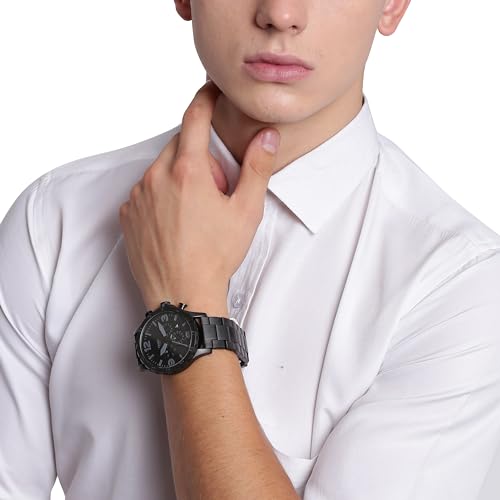 Fossil Men's Black Stainless Steel Chronograph VIP Watch