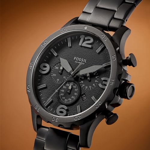 Fossil Men's Black Stainless Steel Chronograph VIP Watch