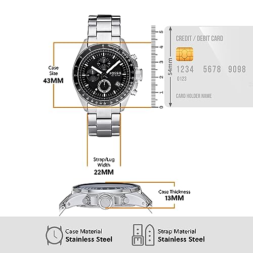 Fossil Men's Decker Stainless Steel Chronograph Quartz Watch