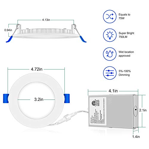 VIP Slim LED Recessed Pot Lights (6 pack)