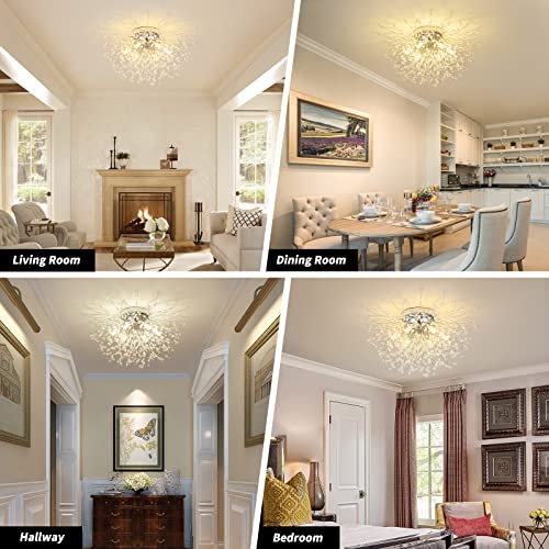 Chrome Firework Crystal Sputnik Ceiling Light Fixtures VIP