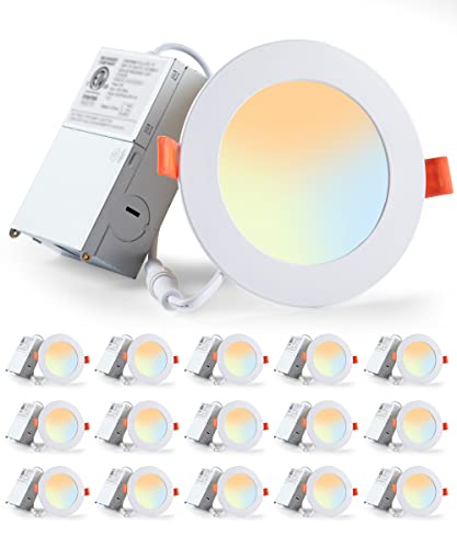 LEDIARY 16 Pack 4 Inch Dimmable Slim Lighting