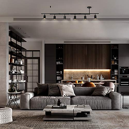 Globe Electric 6-Light Track Lighting, Matte Black