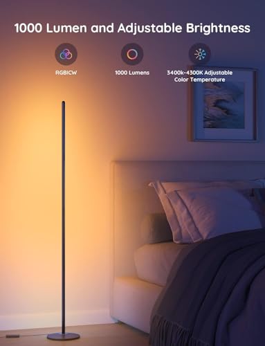 Govee RGBIC Smart Corner Floor Lamp with Alexa
