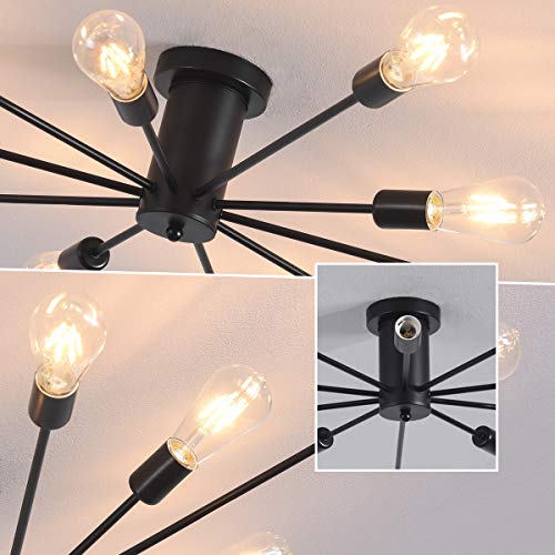 Modern Black Sputnik Chandelier for Kitchen Dining Room