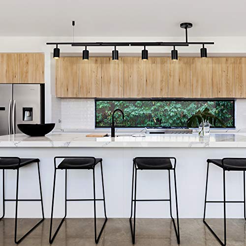 Globe Electric 6-Light Track Lighting, Matte Black