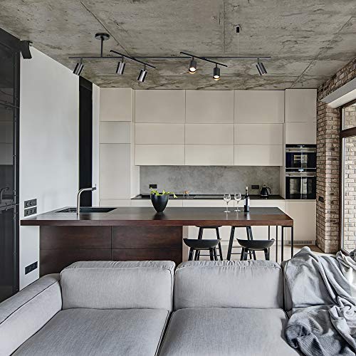 Globe Electric 6-Light Track Lighting, Matte Black