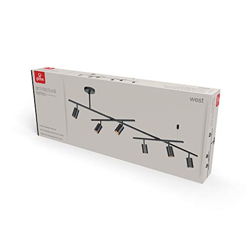 Globe Electric 6-Light Track Lighting, Matte Black