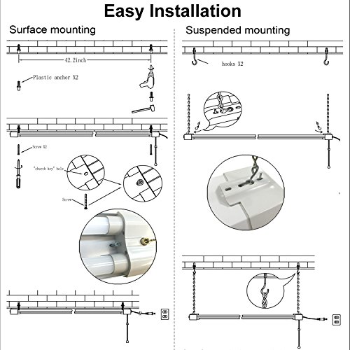 VIP Garage LED Lights, 4FT Linkable 5000K Daylight