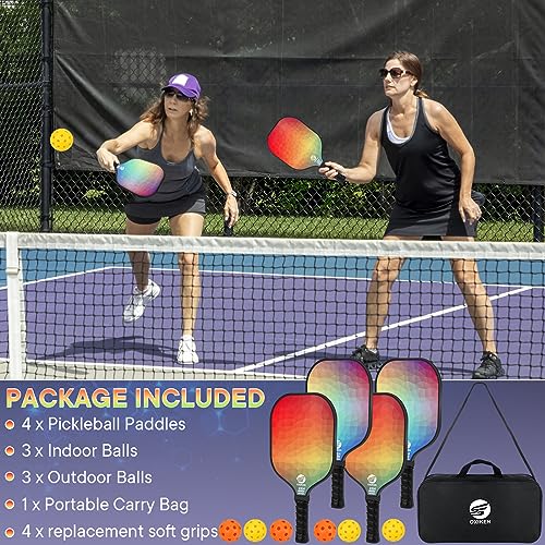 OXIKEN Pickleball Paddles Set with USAPA Approval