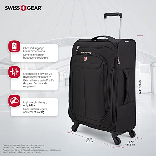 SWISSGEAR Marumo 24" Expandable Spinner Luggage - Black