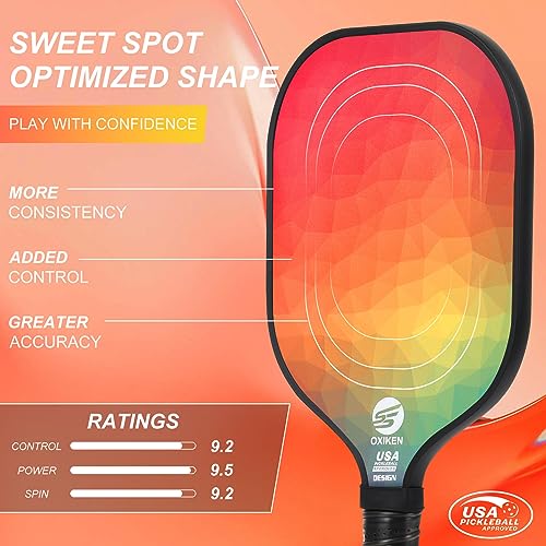 OXIKEN Pickleball Paddles Set with USAPA Approval