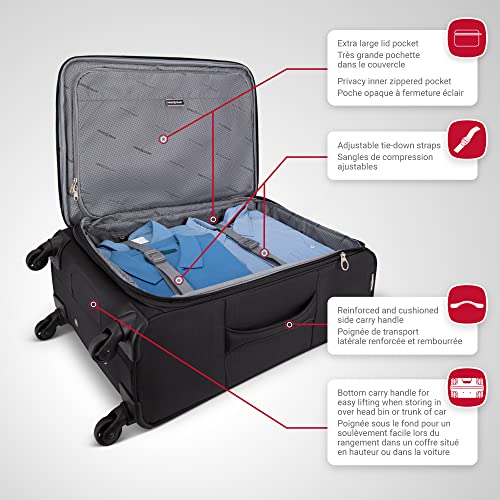 SWISSGEAR Marumo 24" Expandable Spinner Luggage - Black