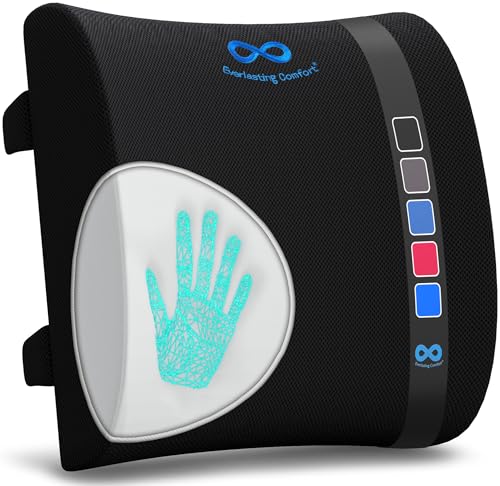 Memory Foam Lumbar Support Pillow - Adjustable Straps