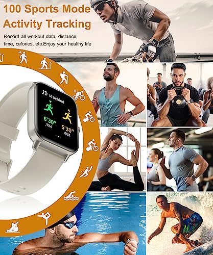 Men Women Smart Watch with Alexa, DIY Dial, Fitness Tracker