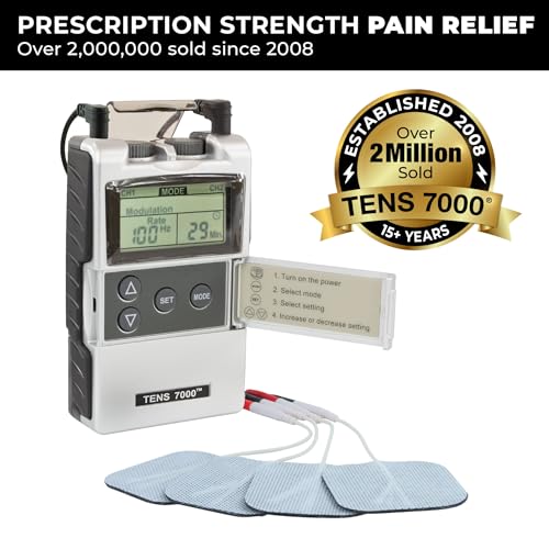 VIP TENS 7000 Digital Stimulator with Accessories for Pain