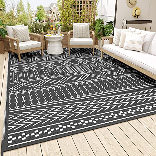 5x8FT Reversible Waterproof Outdoor Area Rug-Portable Boho Rug
