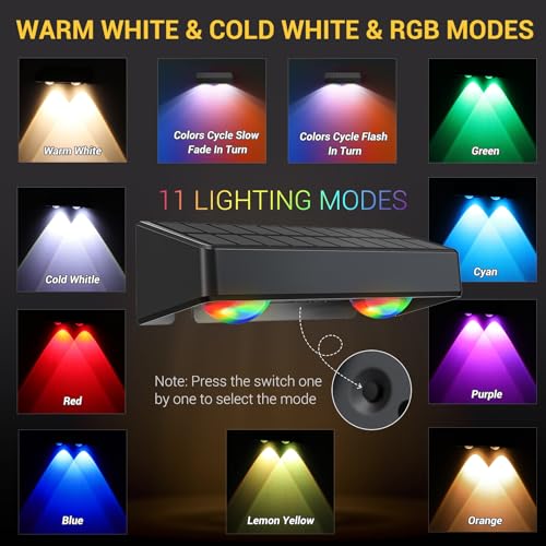 Quntis RGBWW Solar Deck Lights 8 Pack VIP