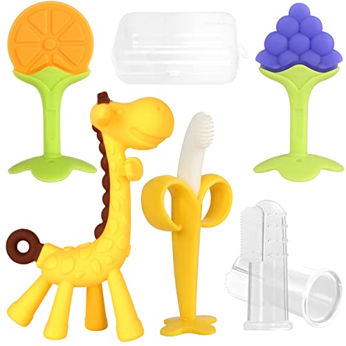 Chuya Teething Toys (4 Pack) BPA-Free Silicone Teethers