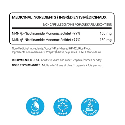 Japan's 99.5% Pure NMN Capsules - 150mg Boost