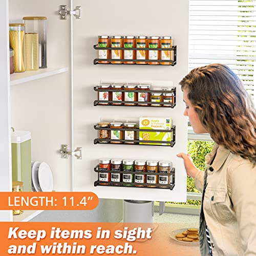 Bunoxea Spice Rack Set - Space-Saving Wall Organizer