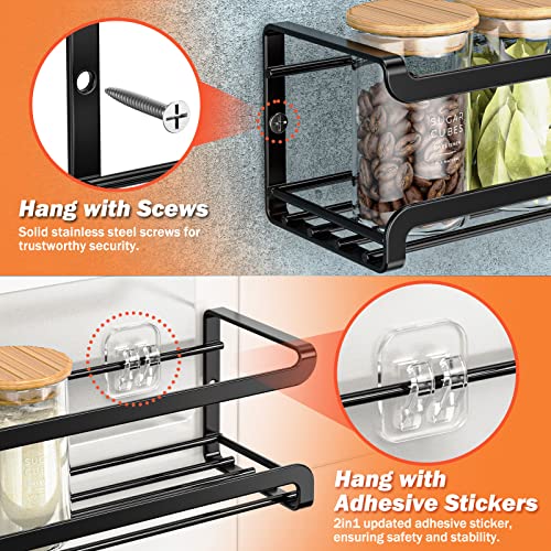Bunoxea Spice Rack Set - Space-Saving Wall Organizer
