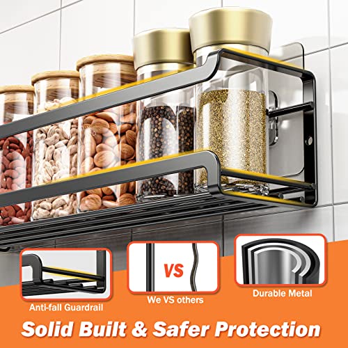 Bunoxea Spice Rack Set - Space-Saving Wall Organizer