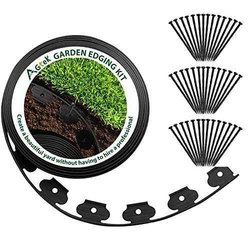 AGTEK 46FT No-Dig Garden Edging Border Set
