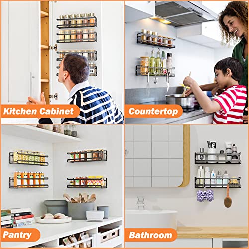 Bunoxea Spice Rack Set - Space-Saving Wall Organizer