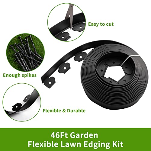 AGTEK 46FT No-Dig Garden Edging Border Set